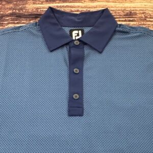 FootJoy Men's Navy Patterned Golf Polo